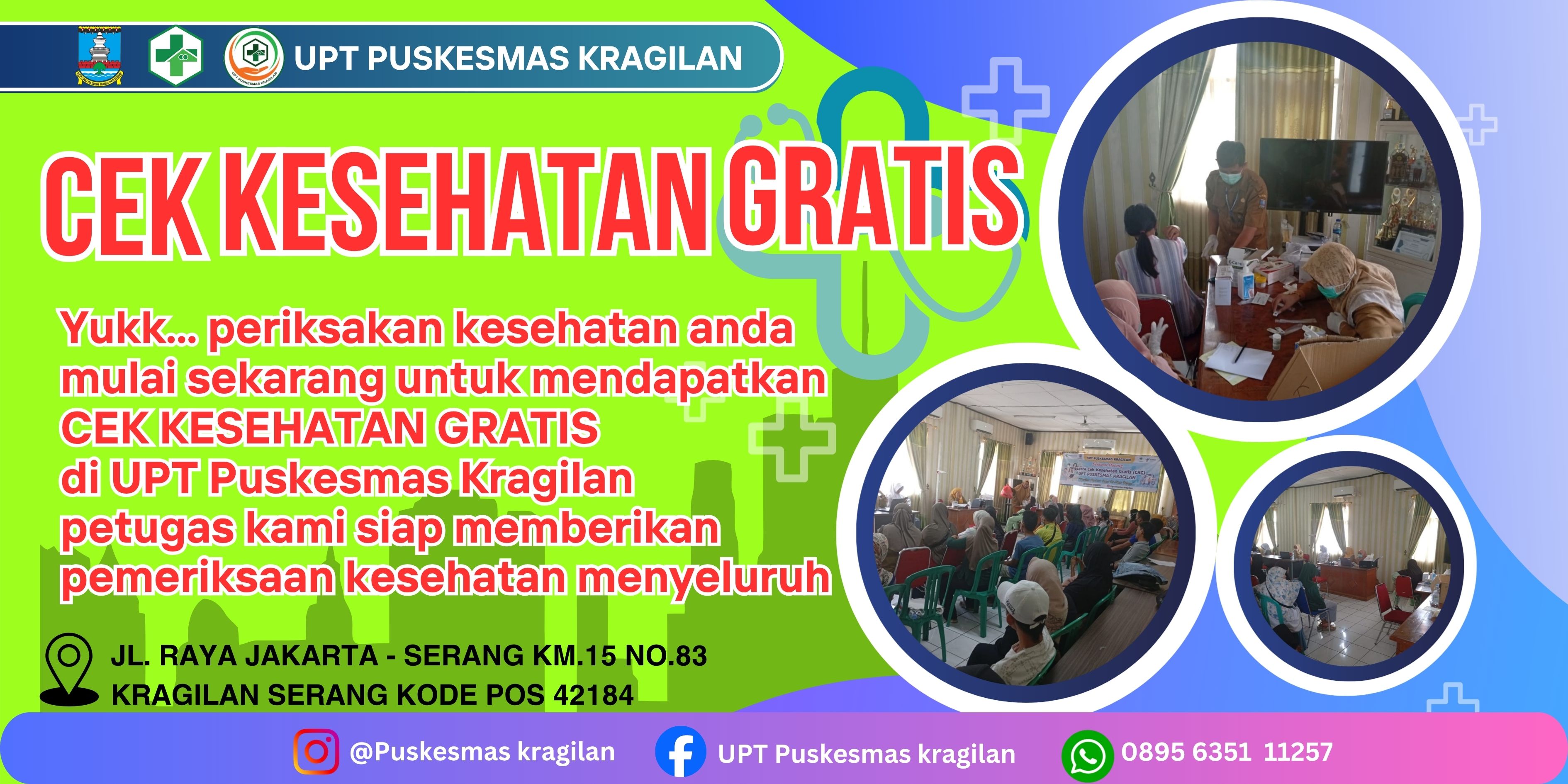 CEK KESEHATAN GRATIS DI UPT PUSKESMAS KRAGILAN